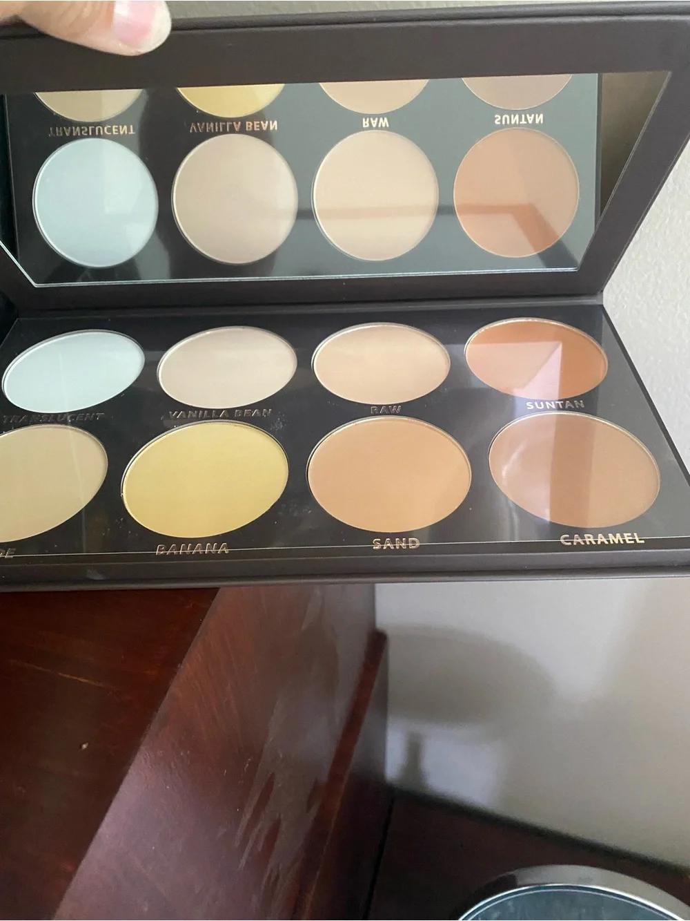 KAB Cosmetics Contour Palette — Rich Brown & Gold Shades